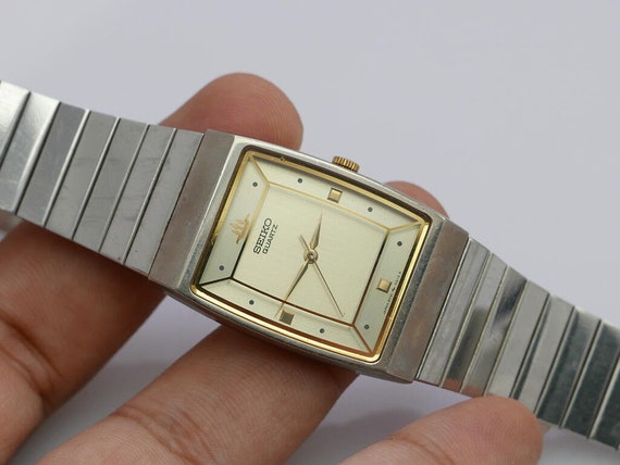 【新品電池】Seiko レクタンギュラー スクエア ヴィンテージ tank 美品 新品電池】seikoレクタンギュラー スクエア ヴィンテージ tank 美品
