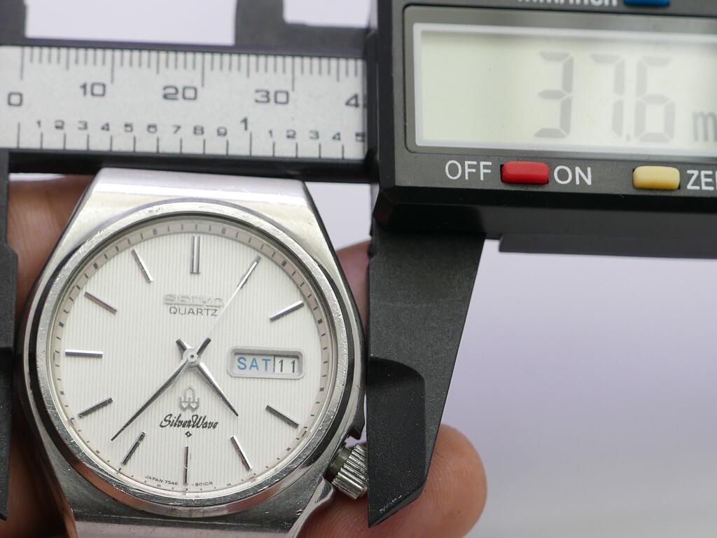 Vintage Seiko Silverwave 7546 8021 White Dial Men Quartz Watch