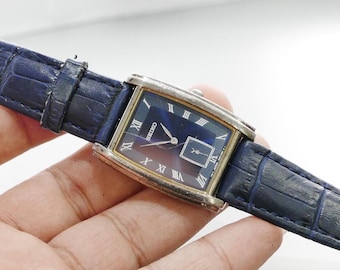 Vintage Seiko Type II Quartz Watch: Blue Dial JDM Men's Watch - Etsy