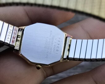 Vintage Seiko Exceline Gold Plated 8420 5430 Golden Dial Lady
