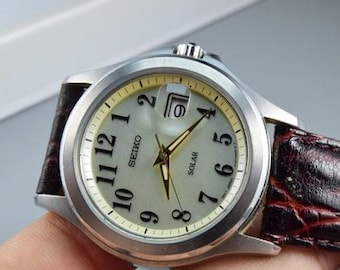 Vintage Seiko Gold Plated 43 5120 Dress Men Quartz Watch Japan