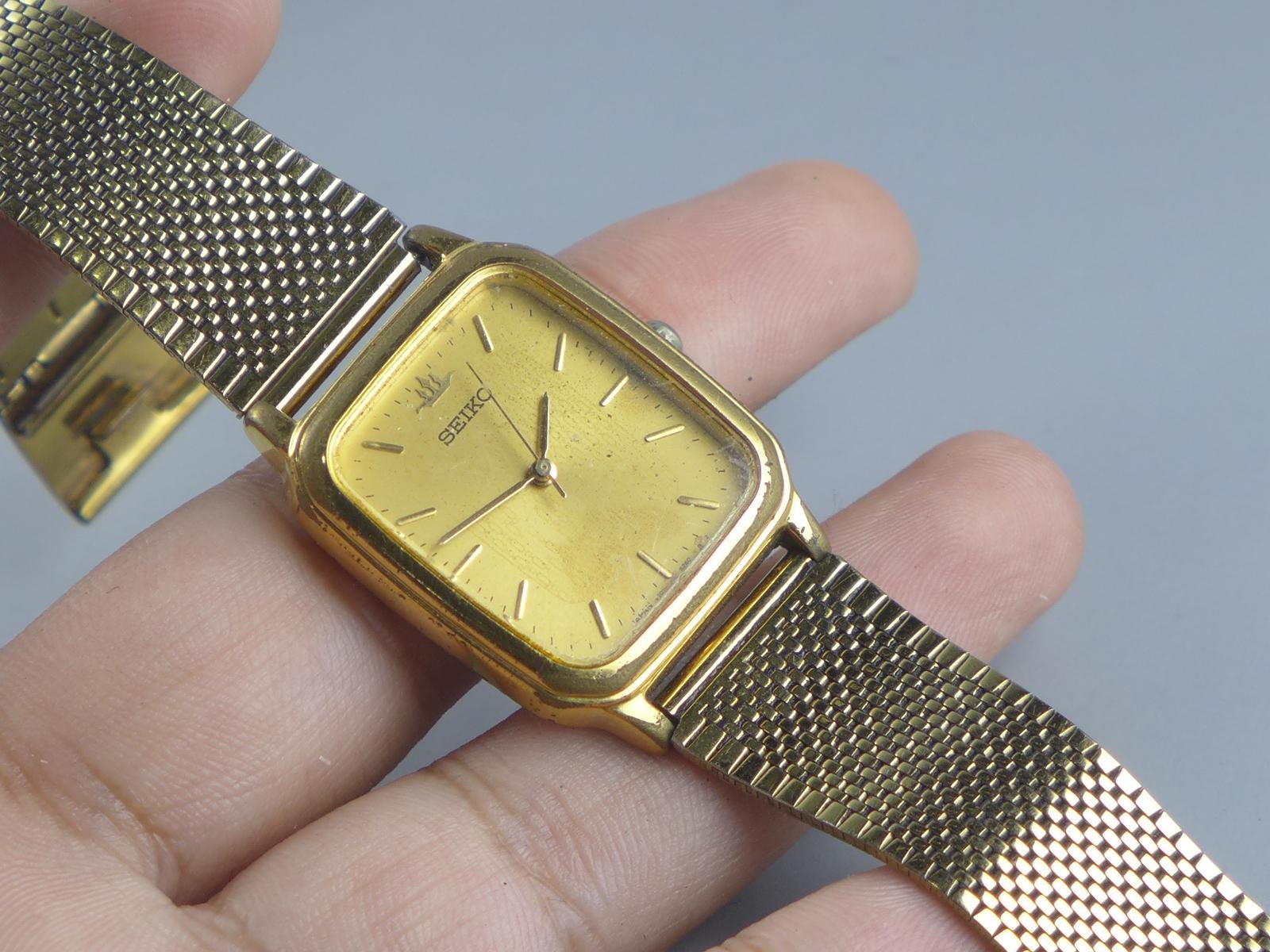 Vintage Seiko Galaxy V701 5140 Golden Dial UNISEX Quartz Watch