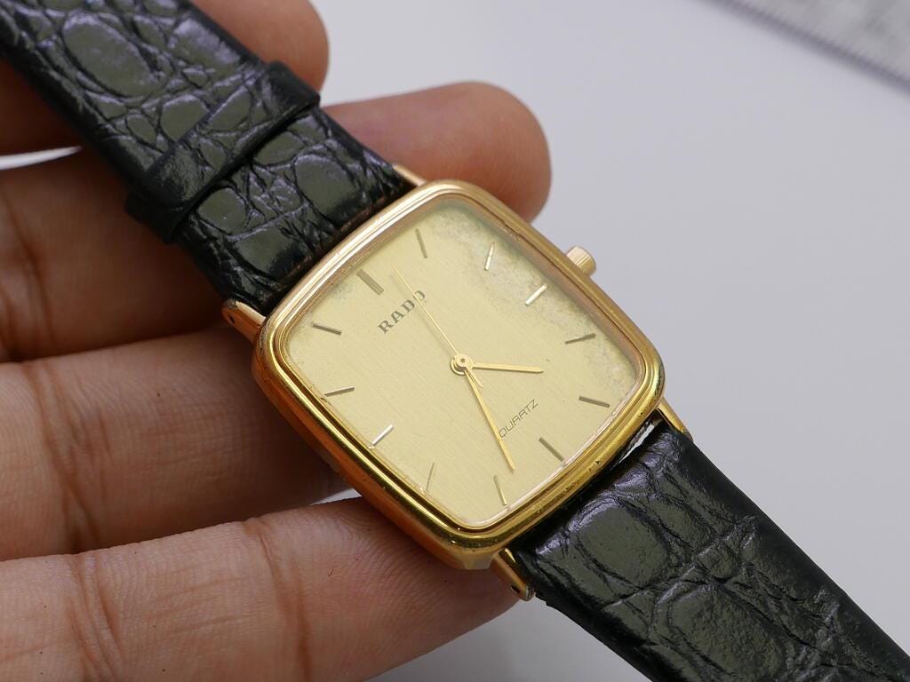 Vintage Rado Custom 132.9555.2 Textured Dial Men Quartz