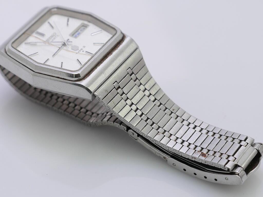 SEIKO メンズ クォーツ スクエア 70's ビンテージ 0903-5040 Vintage Seiko Type II 0903 5040 Textured Dial Men Quartz Watch