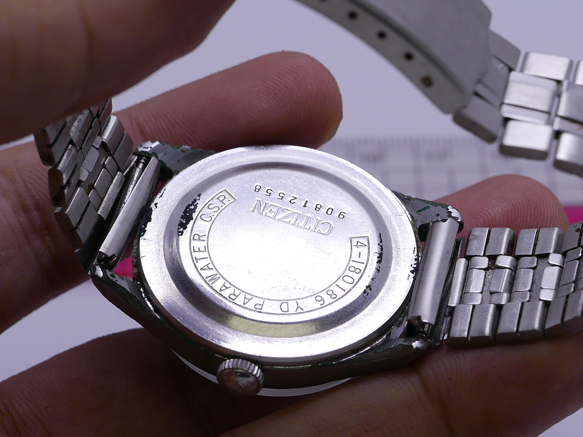 Yahoo!オークション - CITIZEN シチズン DATE 手巻き 4-180186 メンズ