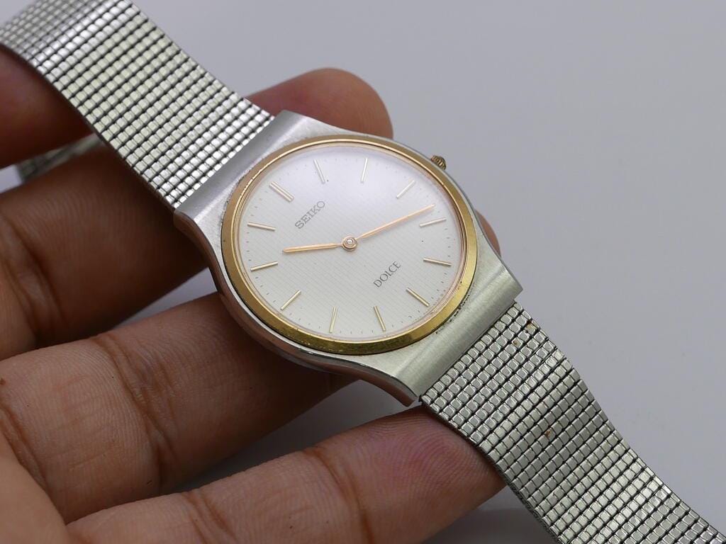 ヴィンテージ セイコー ドルチェ 8N40 6090 ドレスウォッチ メンズ