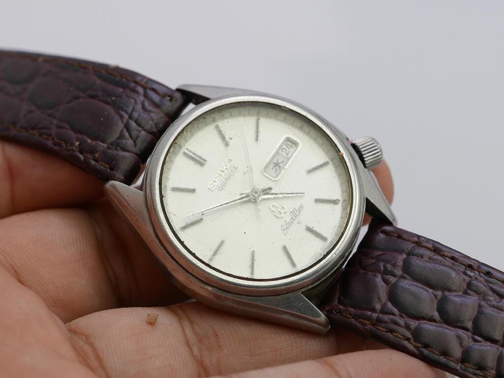Vintage Seiko Silverwave 7546 8010 White Dial Men Quartz