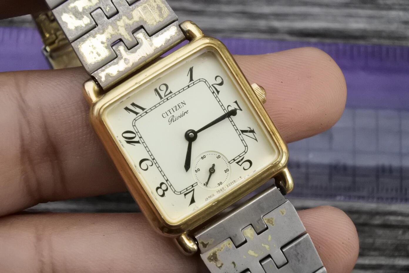 Vintage Citizen Gold Plated 2040 Small Second Lady Quartz Watch