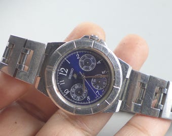ヴィンテージ セイコー ルキア 5Y89 0B30 ブルーダイヤル レディース