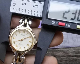 Vintage Seiko Exceline 4J41 0040 Integrated Bracelet Lady Quartz