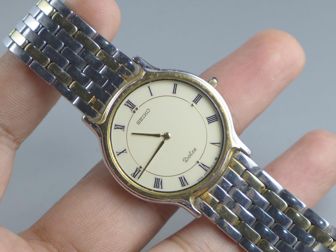Vintage Seiko Dolce 9530 6040 Creamy Dial Men Quartz Watch Japan