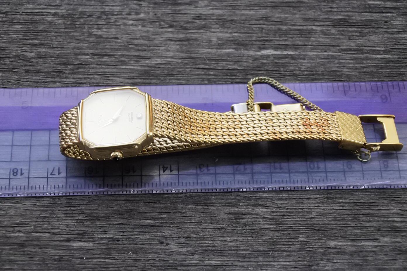 SEIKO VINTAGE クォーツ 金 ゴールド スモセコ 腕時計 レディース 稼動 希少 SEIKO SGP 金張り 金メッキ セイコー レディース