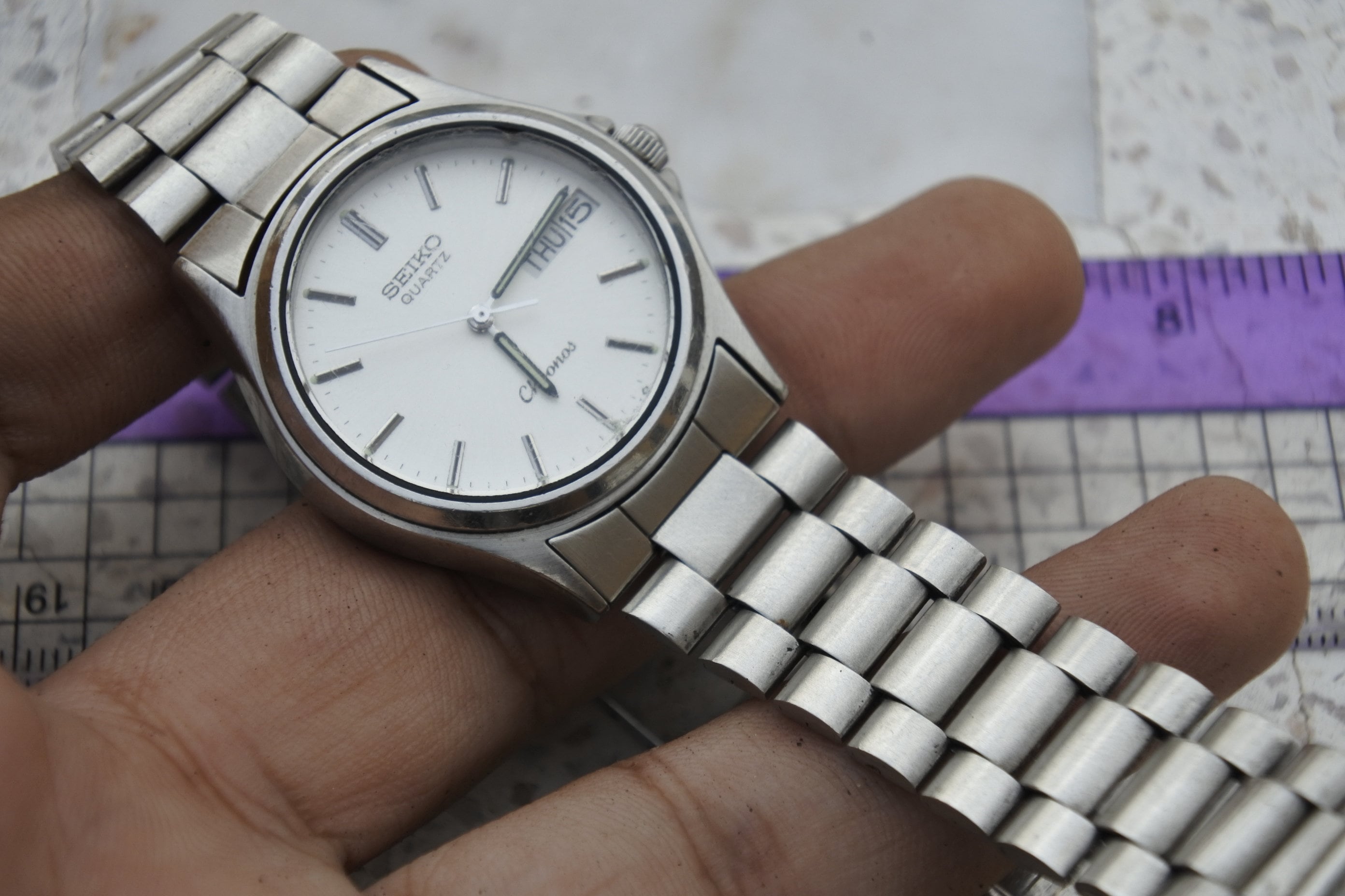 【美品】セイコー クロノス クォーツ【8123-6300】【稼働品】メンズモデル セイコー Chronos クロノス 80年代ヴィンテージクォーツ