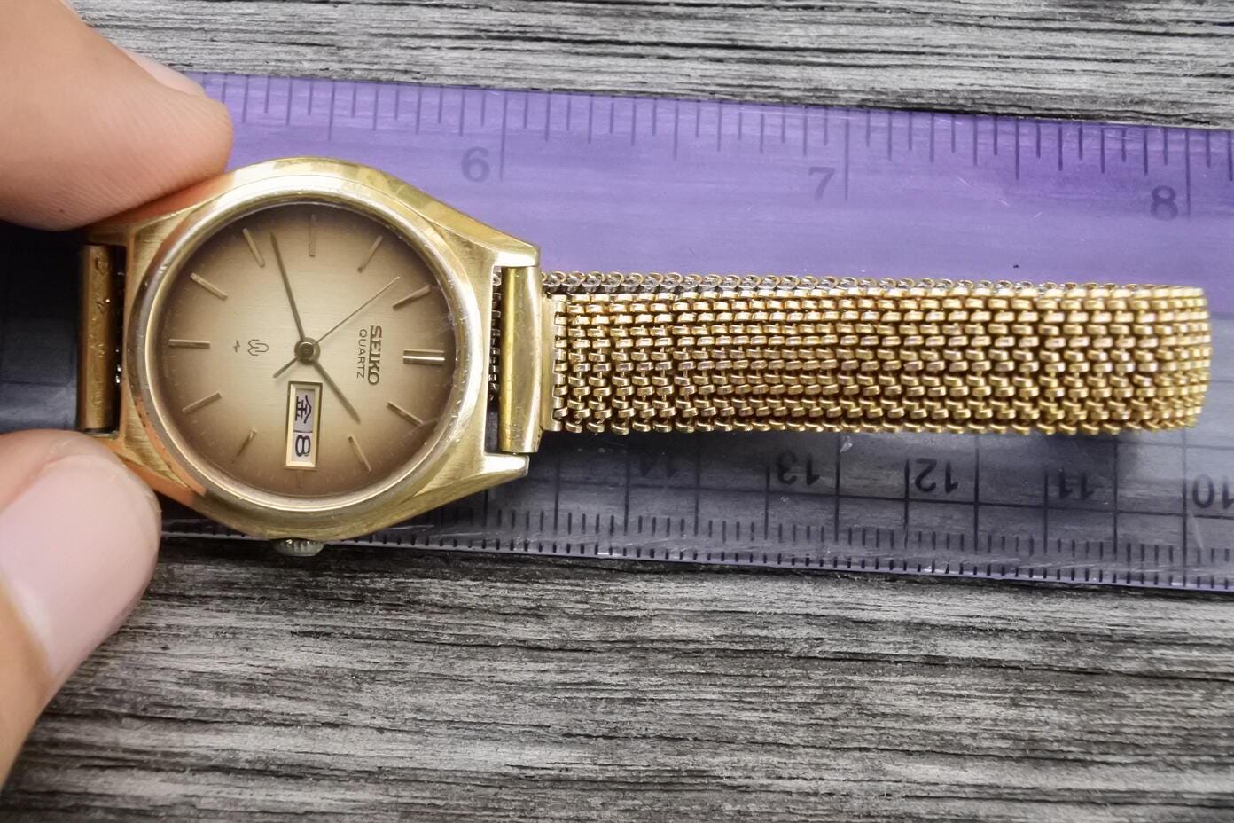 Vintage Seiko Gold Plated 2623 0100 Brown Dial Lady Quartz Watch