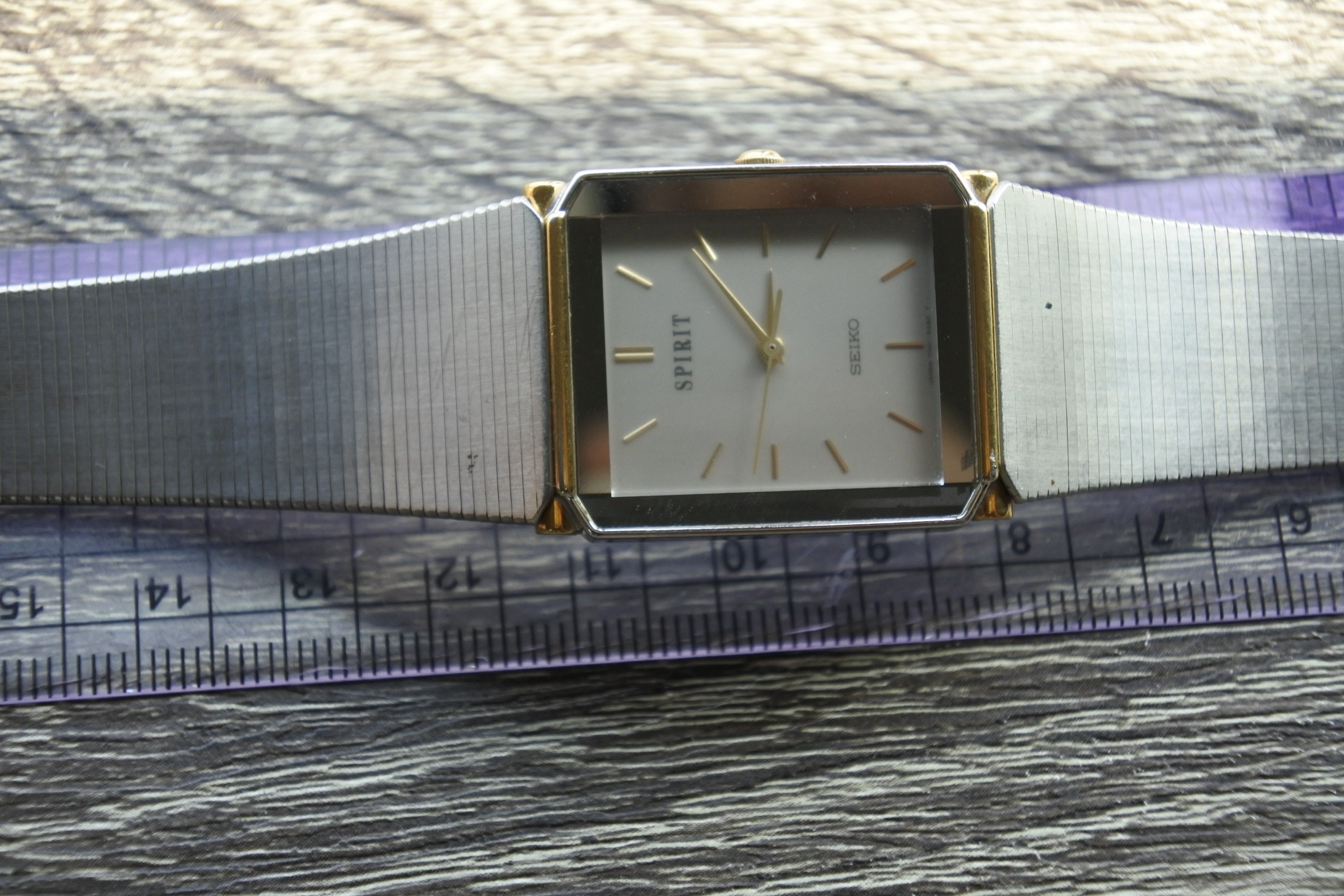 Vintage Seiko Spirit 7N01 5A50 Men Quartz Watch Japan Square Tank