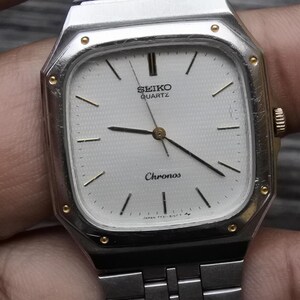 Vintage Seiko Chronos 7731 5130 Textured Dial Men Quartz Watch
