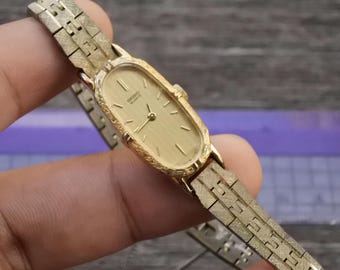 【稼働/良品】SEIKO クォーツ 4N20-0400 CREO アイボリー L38○作動良好 SEIKO セイコー CREO クレオ 4N20-0400 ラウンド