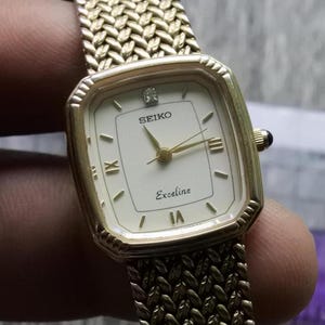 Vintage Seiko Exceline 7321 6600 Integrated Bracelet Lady Quartz