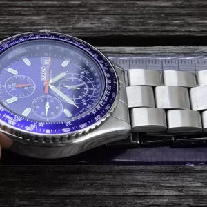 NEAR MINT]SEIKO 7T92-0CF0 Flightmaster Pilot Chronograph