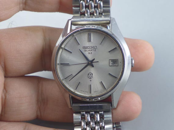 Vintage Seiko QZ 0922 8000 Silver Dial Men Quartz Watch Japan JDM