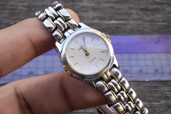 Vintage Seiko Exceline 2J31 001a Integrated Bracelet Lady