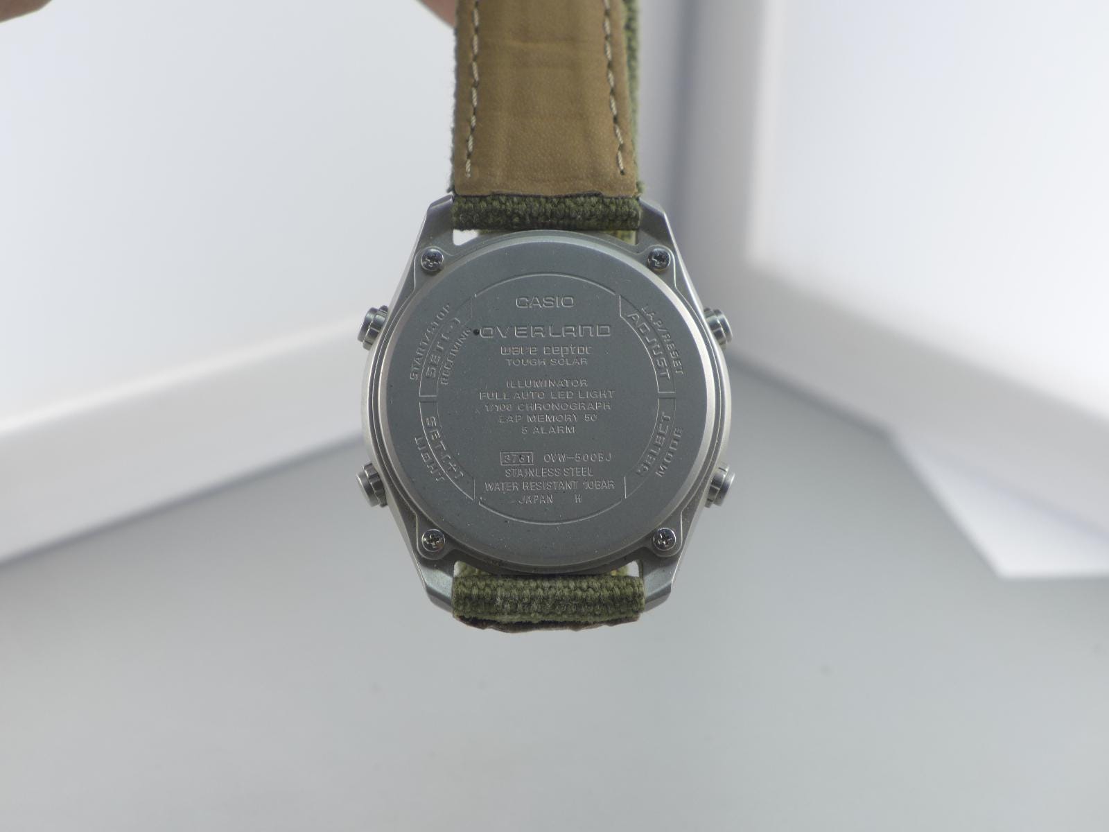 Vintage Casio Overland Waveceptor Solar 3781 OVW 500BJ Titanium 