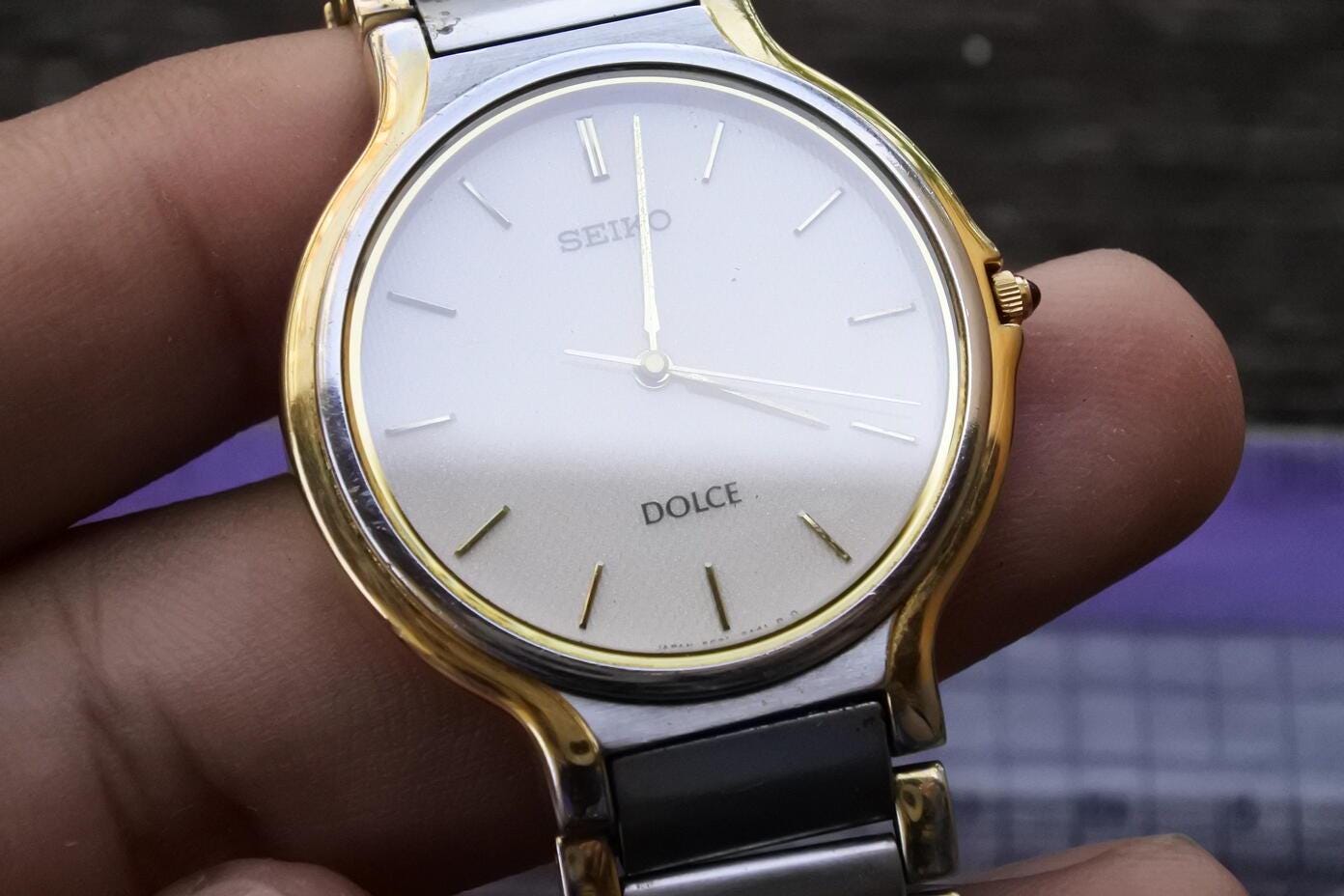 Vintage Seiko Dolce 5E31 6A30 Integrated Bracelet Lady Quartz