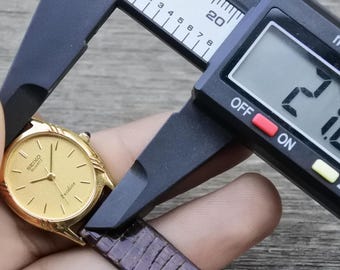 Vintage Seiko Exceline Gold Plated 7321 5010 Textured Dial