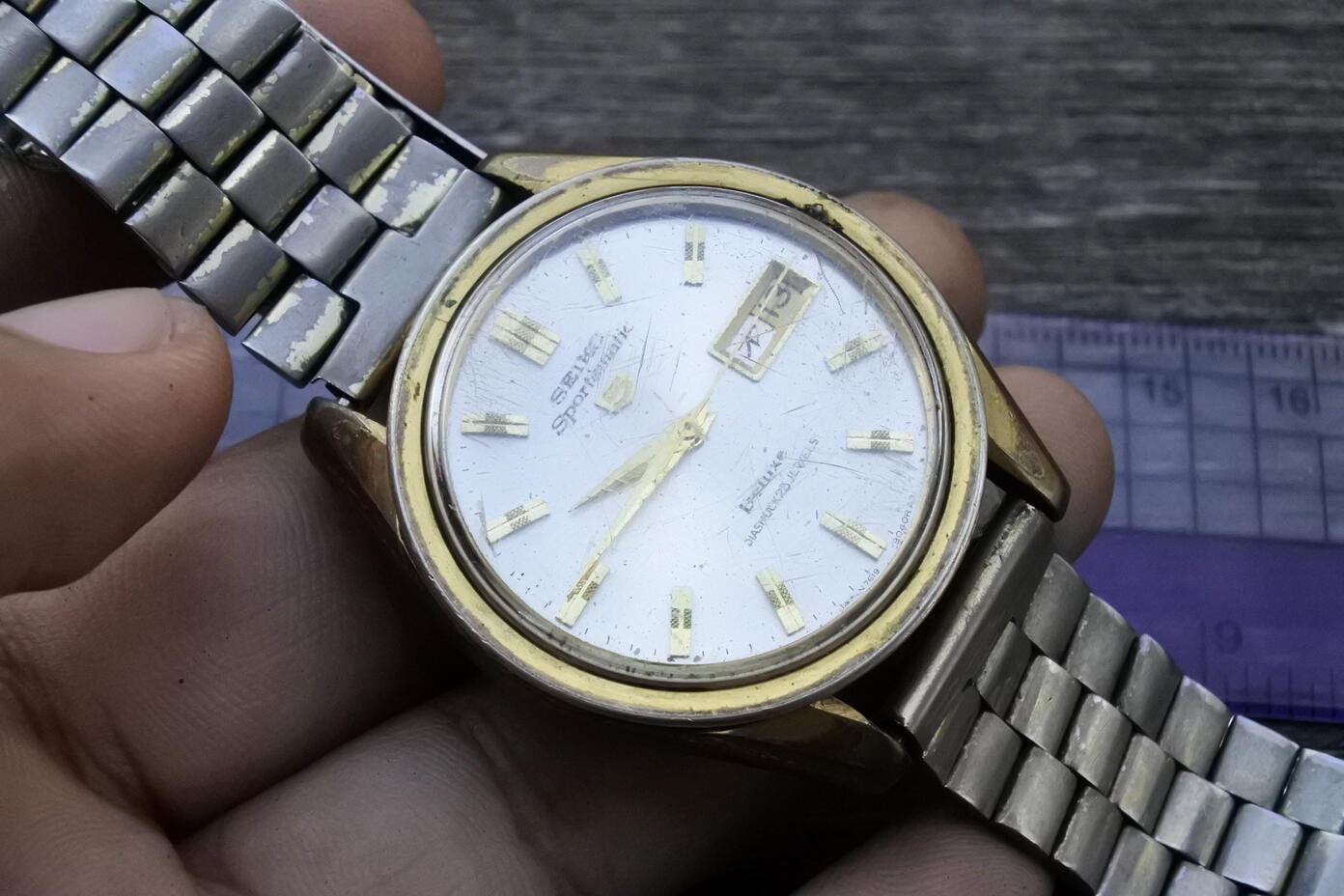 Vintage Seiko 5 Sportmatic Deluxe 7619 9030 Men Automatic Japan
