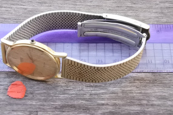 Vintage Seiko Gold Plated 30micron 7731 7010 Yellow Dial Men