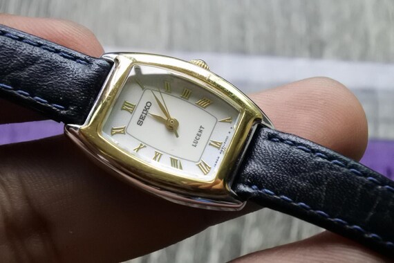 Vintage Seiko Lucent 4N21 5290 Roman Numeral Dial Lady Quartz