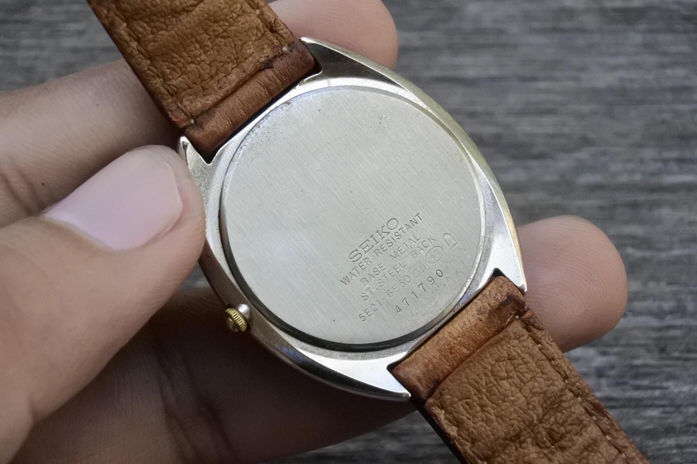 Vintage Seiko Lucent 5E21 6E50 Roman Numeral Dial Men Quartz
