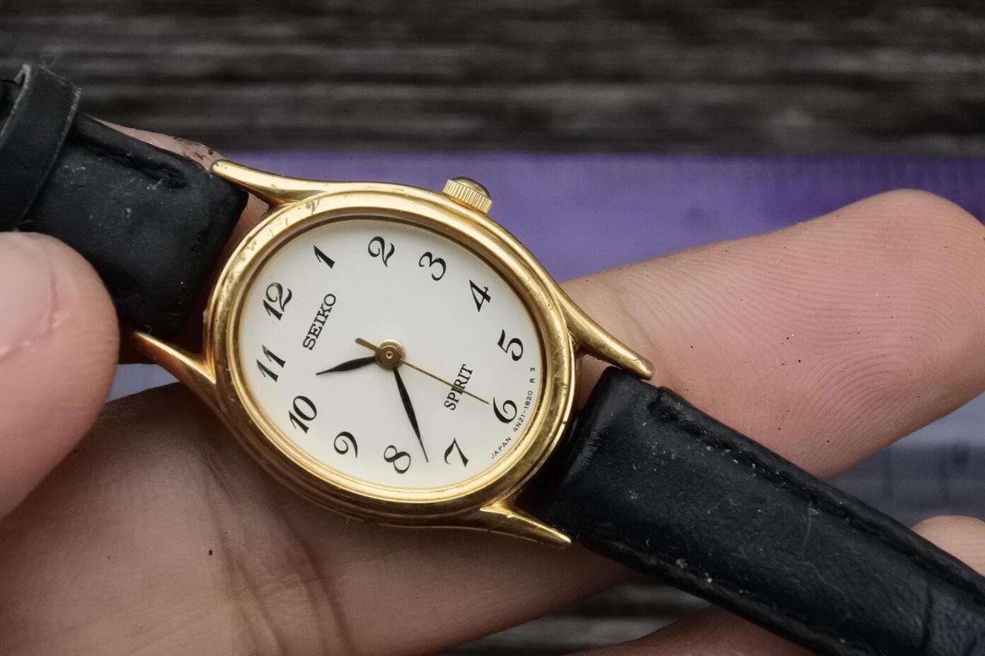 Vintage Seiko Spirit 4N21 5200 White Dial Lady Quartz Watch Japan