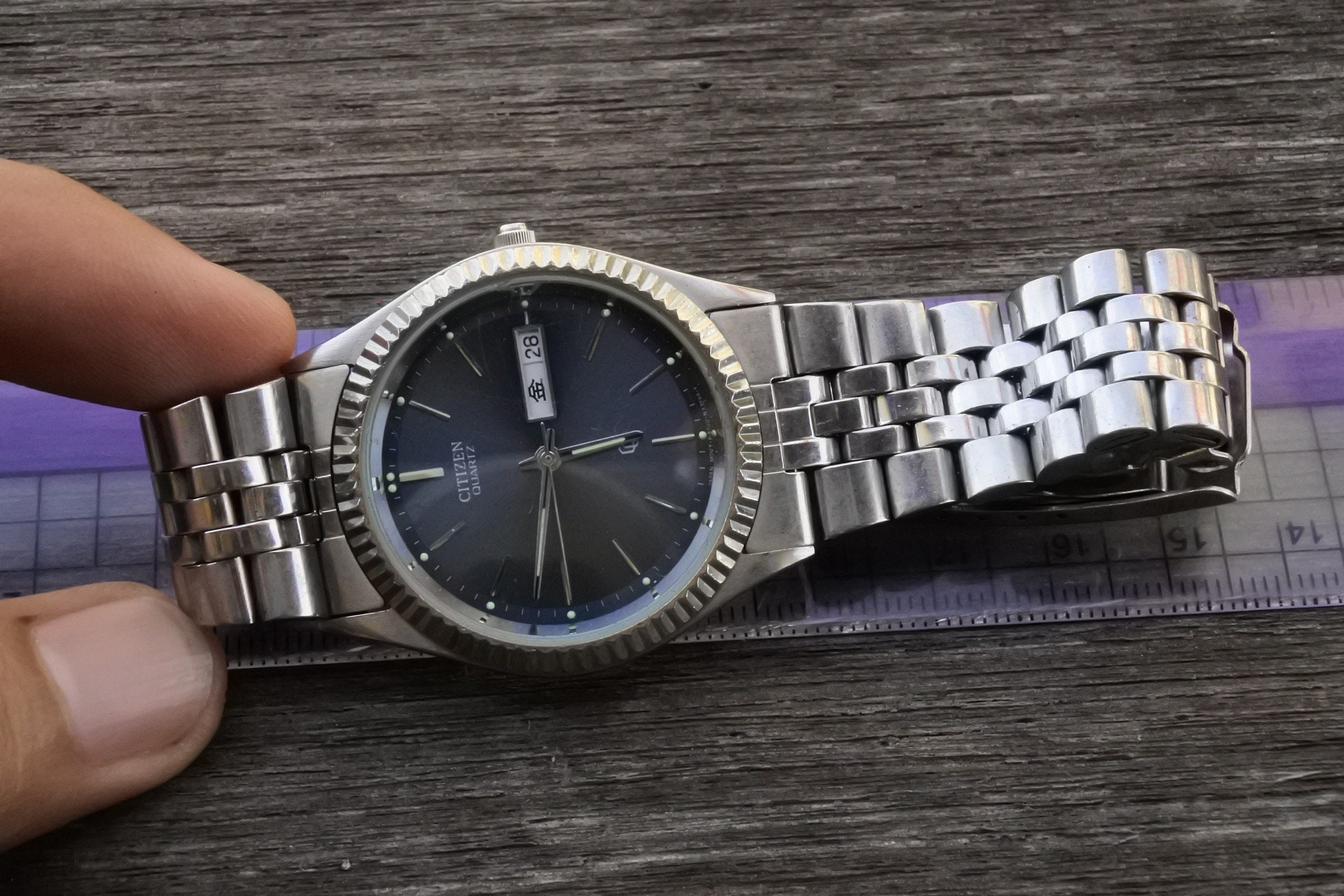 Vintage Citizen Blue Dial Men Quartz Watch Japan Round Shape 37mm - Etsy