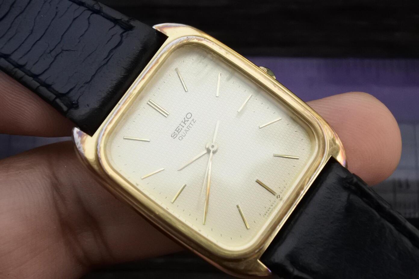 時計 SEIKO QUARTZ SGP 9021-5150 QUARTZ Seiko Tank 'Textured Champagne' [Ref: 9021-517H] Quartz BMBY