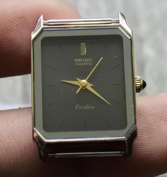 Vintage Seiko Exceline Gold Plated 30microns 1221 5780 Gray Vintage Seiko Exceline Gold Plated 30microns 1221 5780 Gray