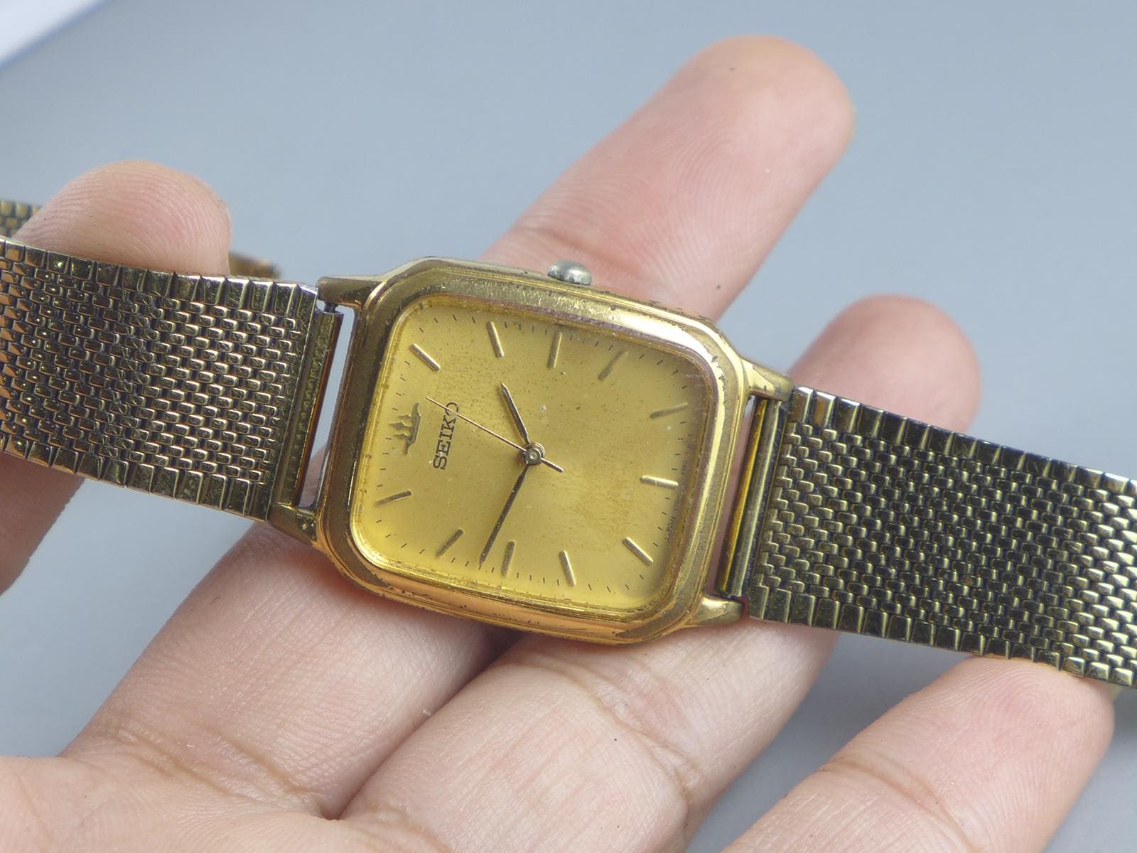 Vintage Seiko Galaxy V701 5140 Golden Dial UNISEX Quartz Watch