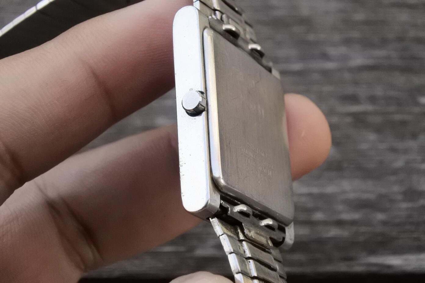 Vintage Seiko 7830 5120 Integrated Bracelet Men Quartz Watch Japan