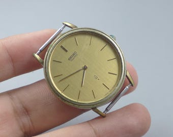 Seiko Chronograph Calendar Two Tone Gold/stainless Steel Vintage