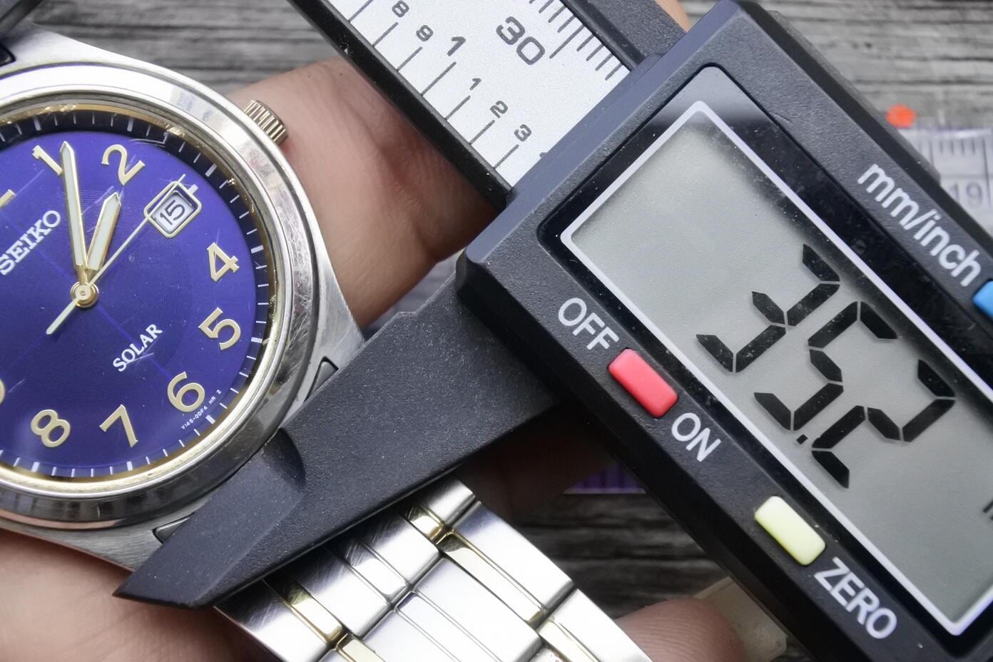 ✨SEIKO✨セイコー✨SOLAR✨V145-0BV0✨シェル文字盤✨腕時計✨ Vintage Seiko Solar V145 0BV0 Blue Dial Men Quartz Watch Japan