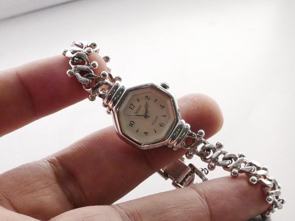 Vintage Seiko Tisse 1F20 6180 Integrated Bracelet Lady Quartz