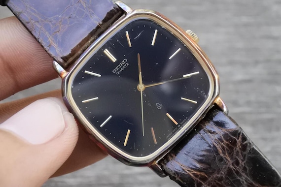 Seiko セイコー Chariot 5931-5470 黒 ゴールド メンズ Vintage Seiko Gold Plated 5931 5470 Black Dial Men Quartz