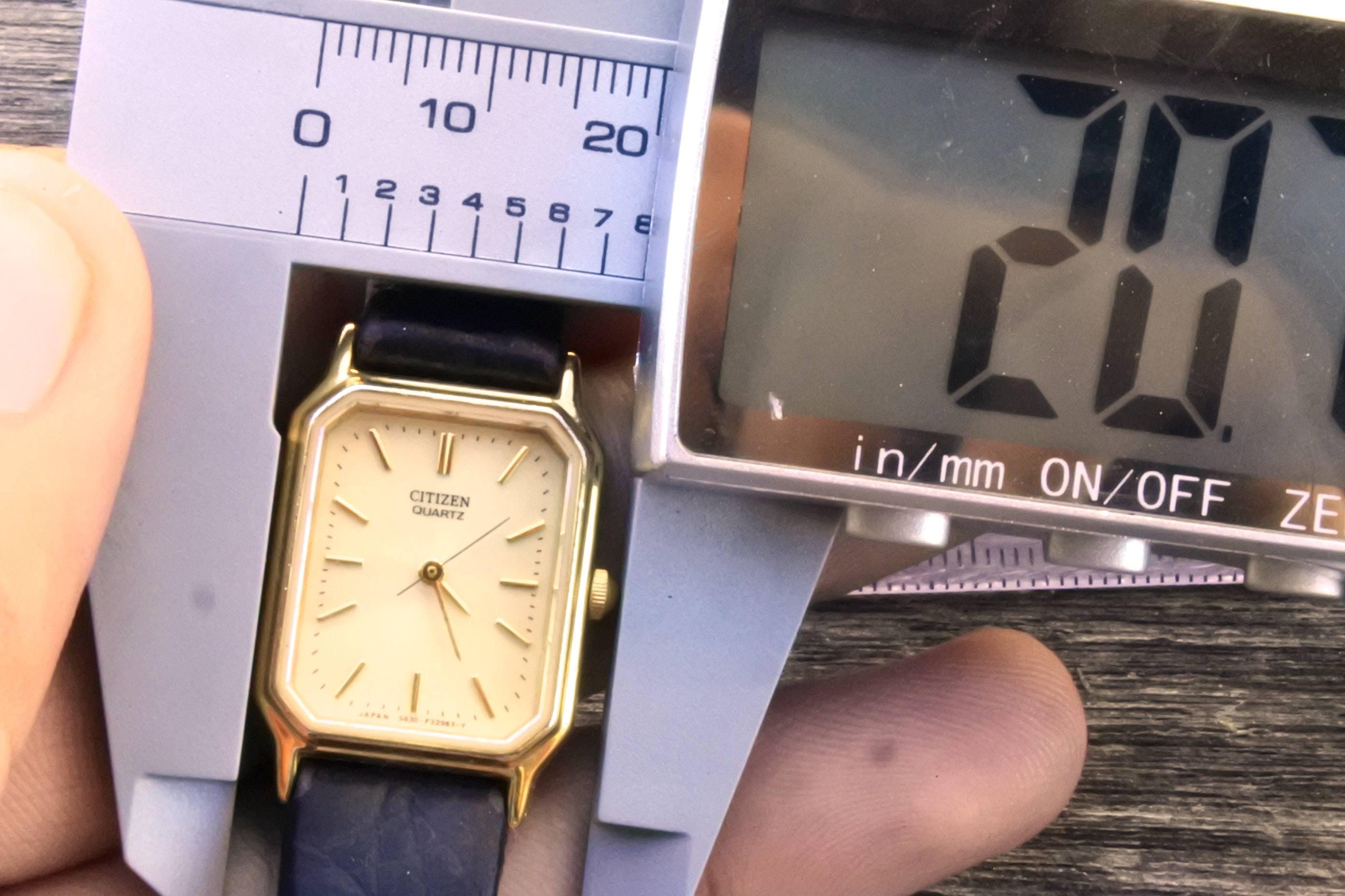 Vintage Citizen Gold Plate Yellow Dial Lady Quartz Watch Japan JDM 