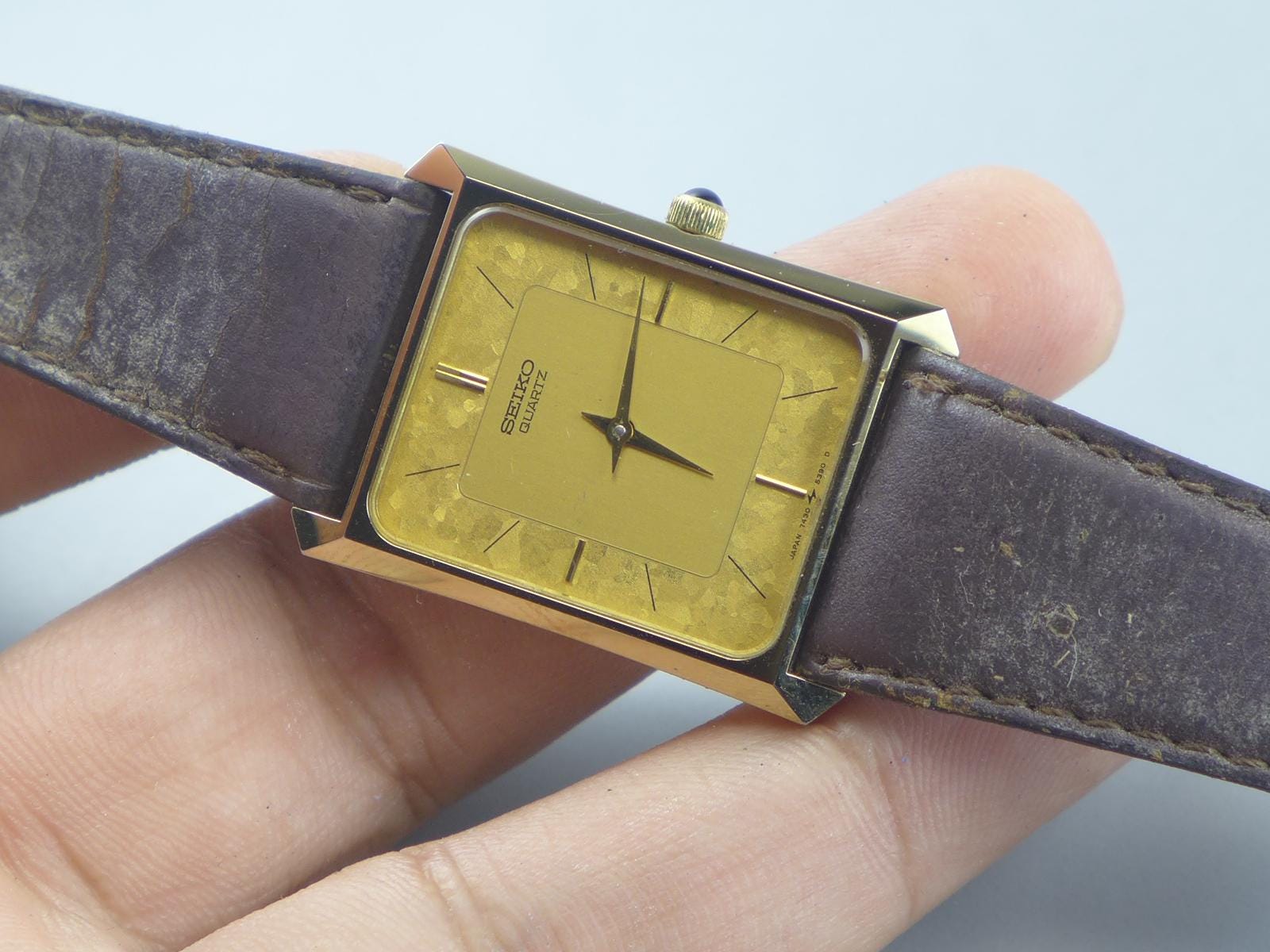 Vintage Seiko 1984 Ultra Thin 7430 5230 GHA Case Coated With Hard