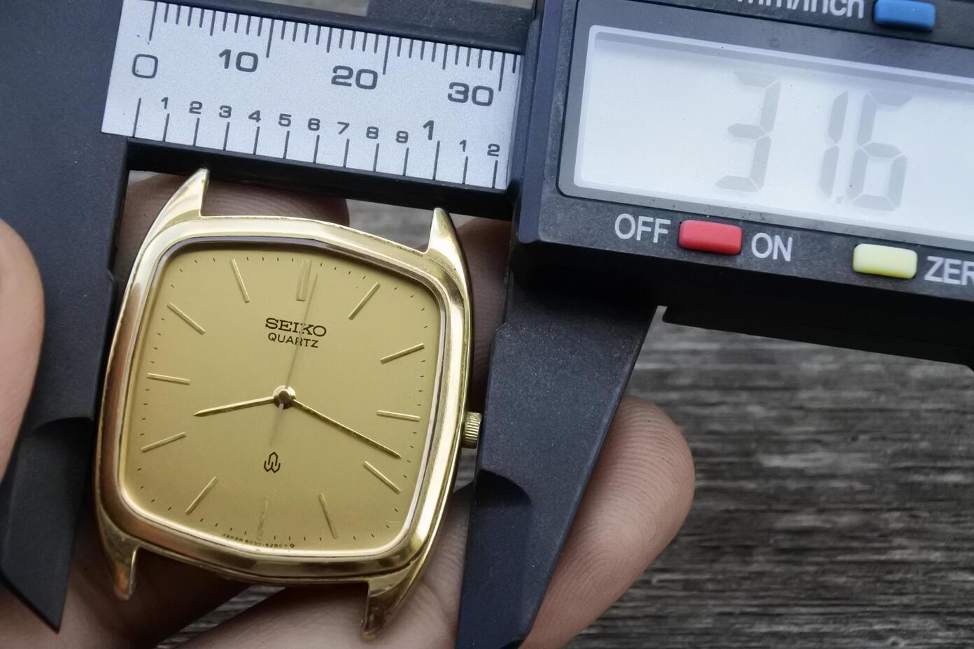 Vintage Seiko Gold Plated 30micron 6030 5250 Dress Men