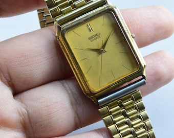 Vintage Seiko Dolce 9521 5000 Yellow Dial Unisex Quartz Watch