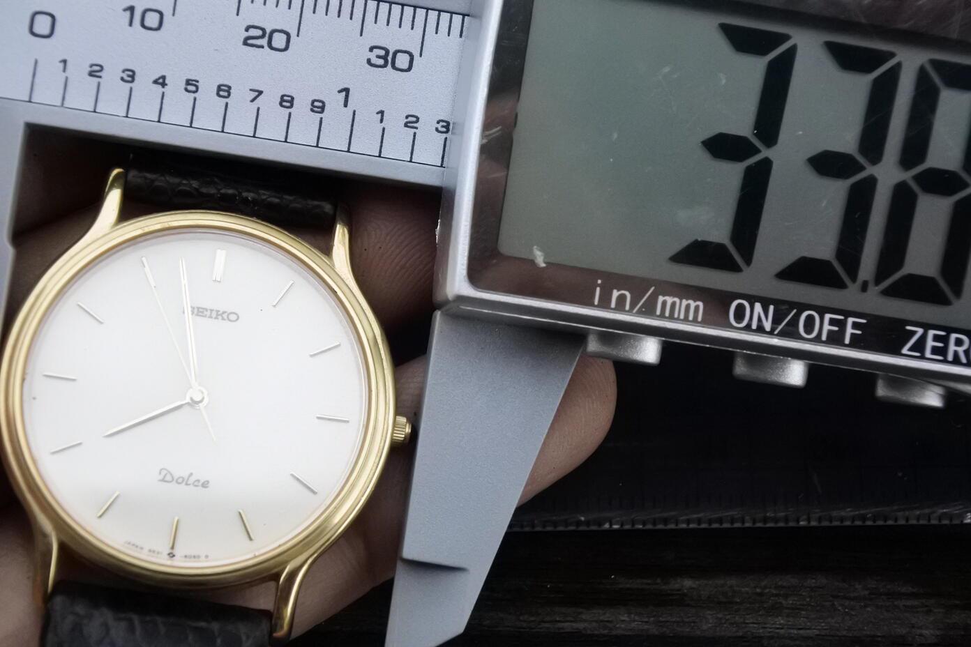 Vintage Seiko Dolce Gold Plated 30 Microns 9531 6030 White