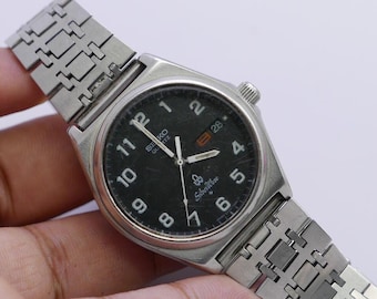 SEIKO Silver Wave Z 7546-605A Silver Dial Quartz Men's Watch From