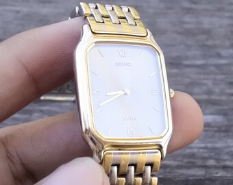 Vintage Seiko Dolce 5E30 5A00 Roman Numeral Dial Men Quartz Vintage Seiko Dolce 5E30 5A00 Roman Numeral Dial Men Quartz
