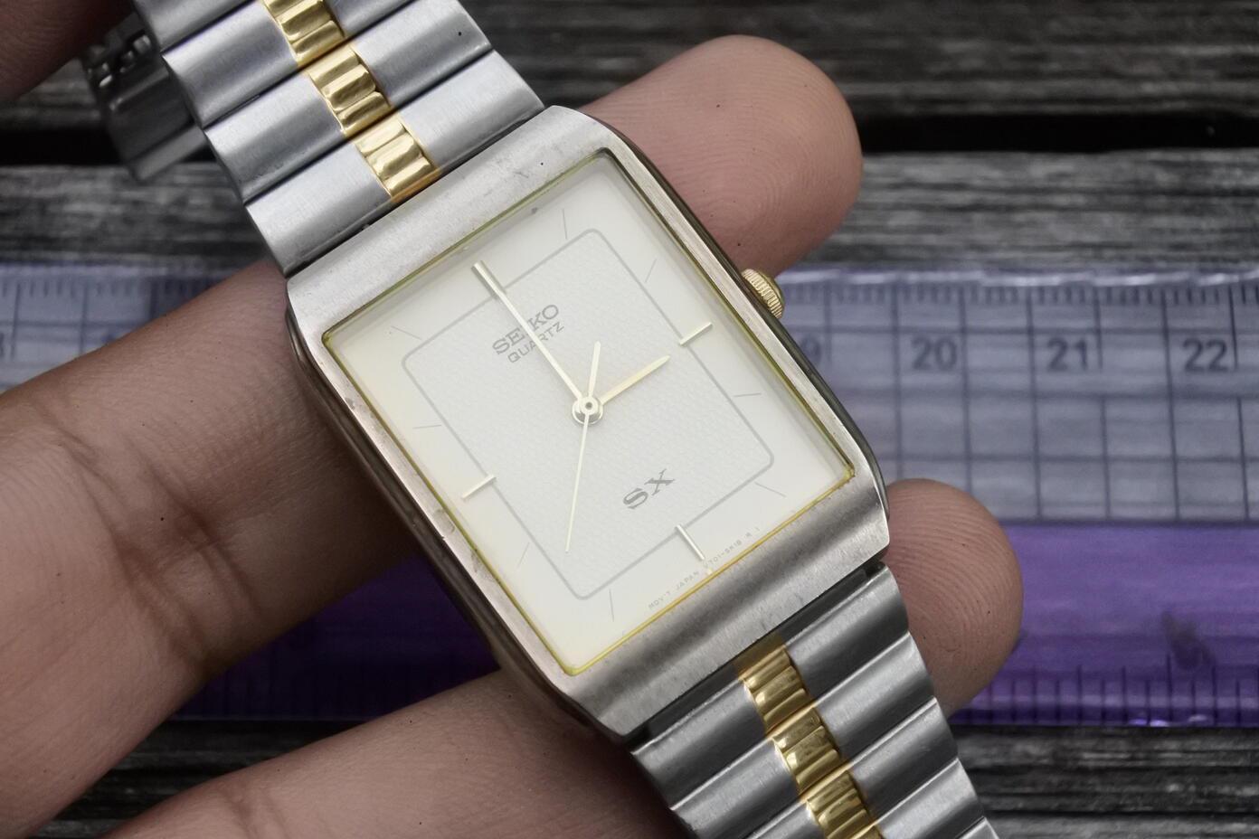 Vintage Seiko Sx V701 5K00 Textured Dial Men Quartz Watch